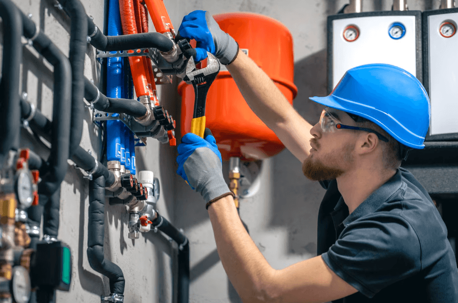Electrician performing detailed repair work